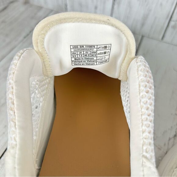 UGG Womens Libu Lite White Fashion Platform Leather Mesh Sneaker Size 9.5 - Picture 9 of 11